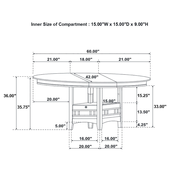 Lavon Counter Height Extension Dining Table