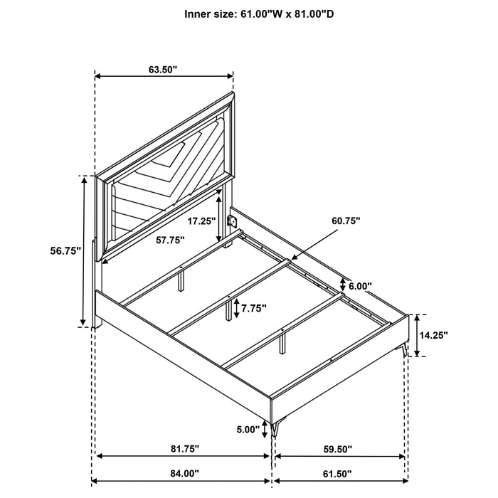 Cassia Panel Bed with LED Lighting