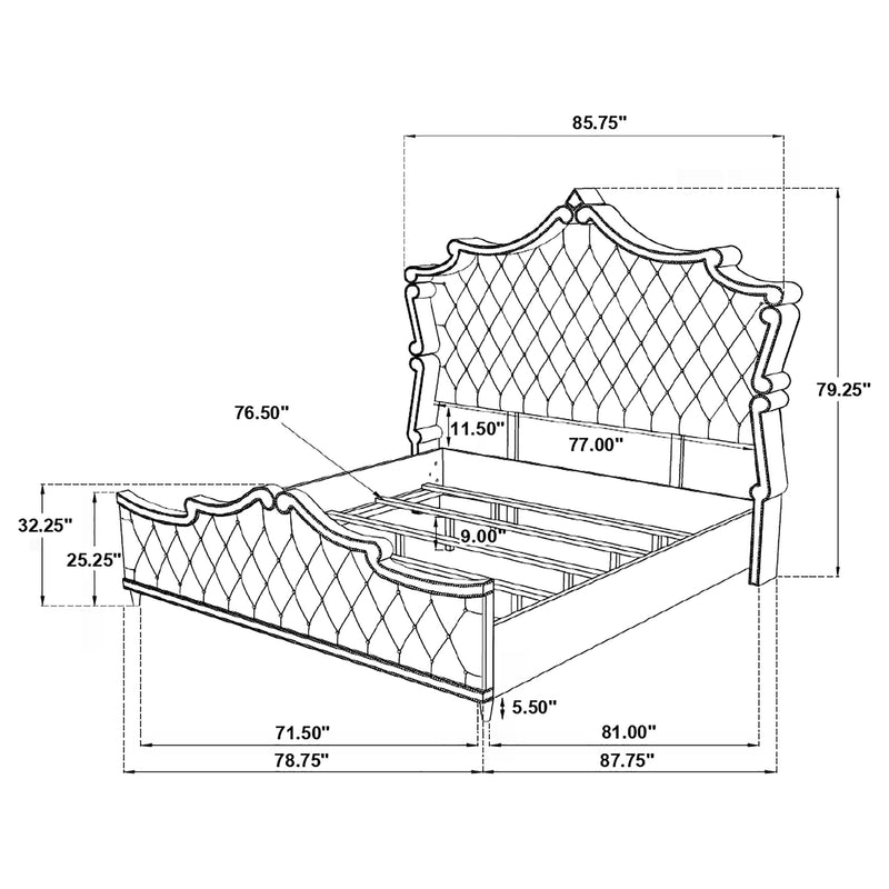 Antonella Panel Bed