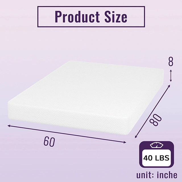 Nasturtium 8" Queen Bamboo Charcoal Infused Memory Foam