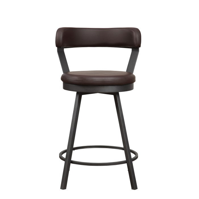 5566-24BR - Swivel Counter Height Chair, Brown