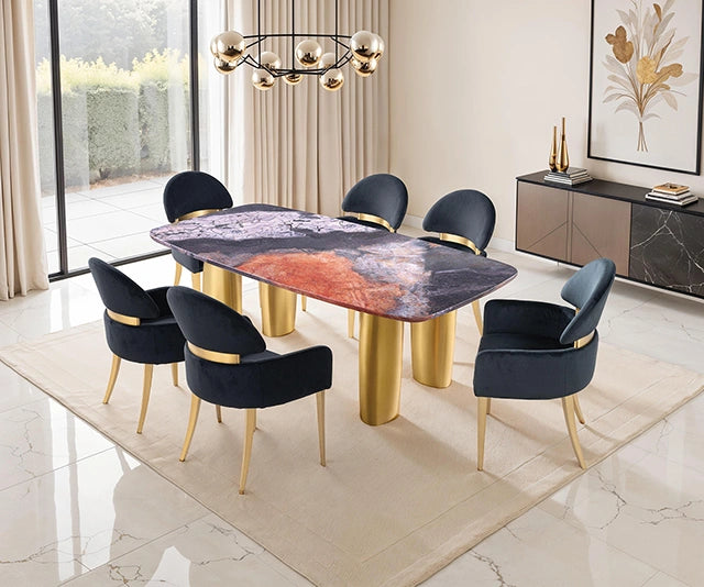 Northolt 7 Pc. Dining Table Set W/ Black Chair