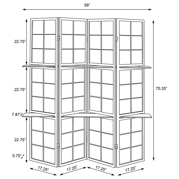 Iggy Four-Panel Room Divider