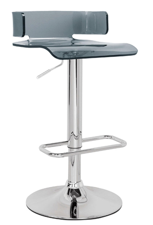 Rania Gray & Chrome Adjustable Stool (1Pc) image