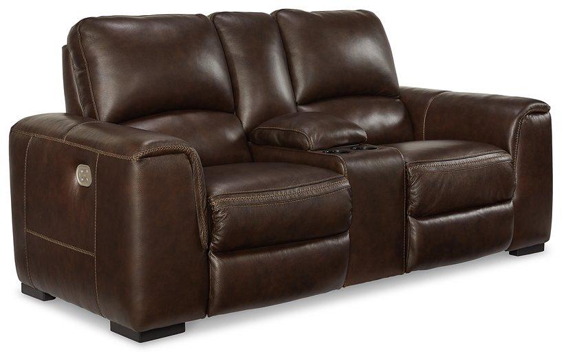 Alessandro Power Reclining Loveseat with Console