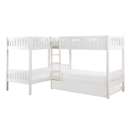 Galen-(4) Corner Bunk Bed with Twin Trundle image