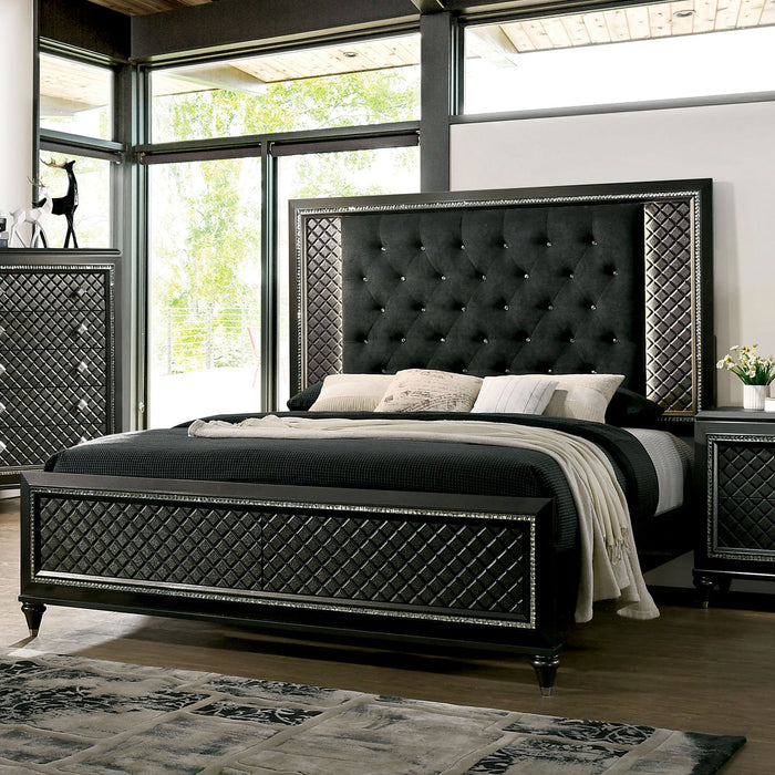 Demetria Metallic Gray Queen Bed - Home Gallery Furniture (NV)