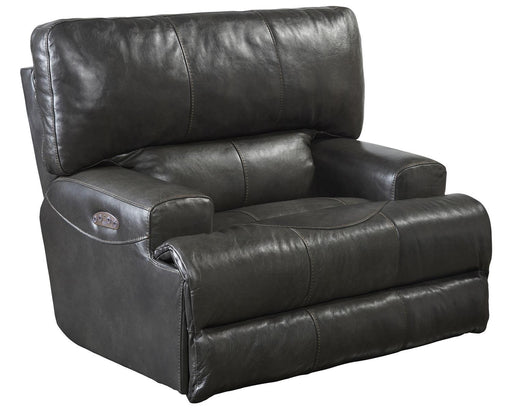 Catnapper Wembley Power Headrest Lay Flat Recliner in Steel - Home Gallery Furniture (NV)