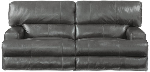 Catnapper Wembley Power Headrest Lay Flat Reclining Sofa in Steel - Home Gallery Furniture (NV)
