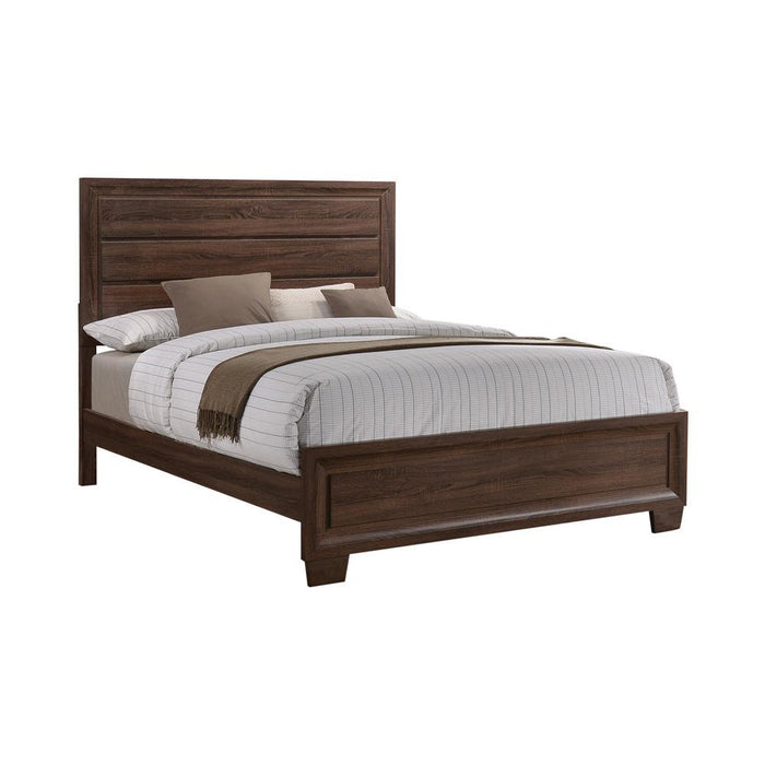 Brandon Eastern King Panel Bed Medium Warm Brown - Home Gallery Furniture (NV)