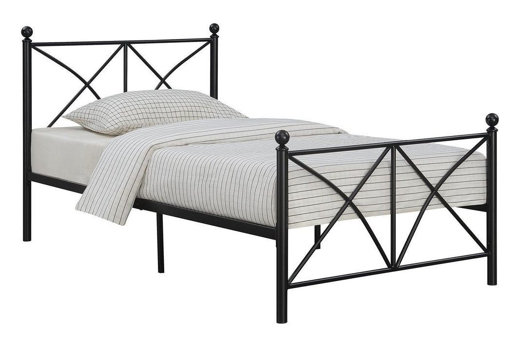 Hart Twin Platform Bed Black - Home Gallery Furniture (NV)