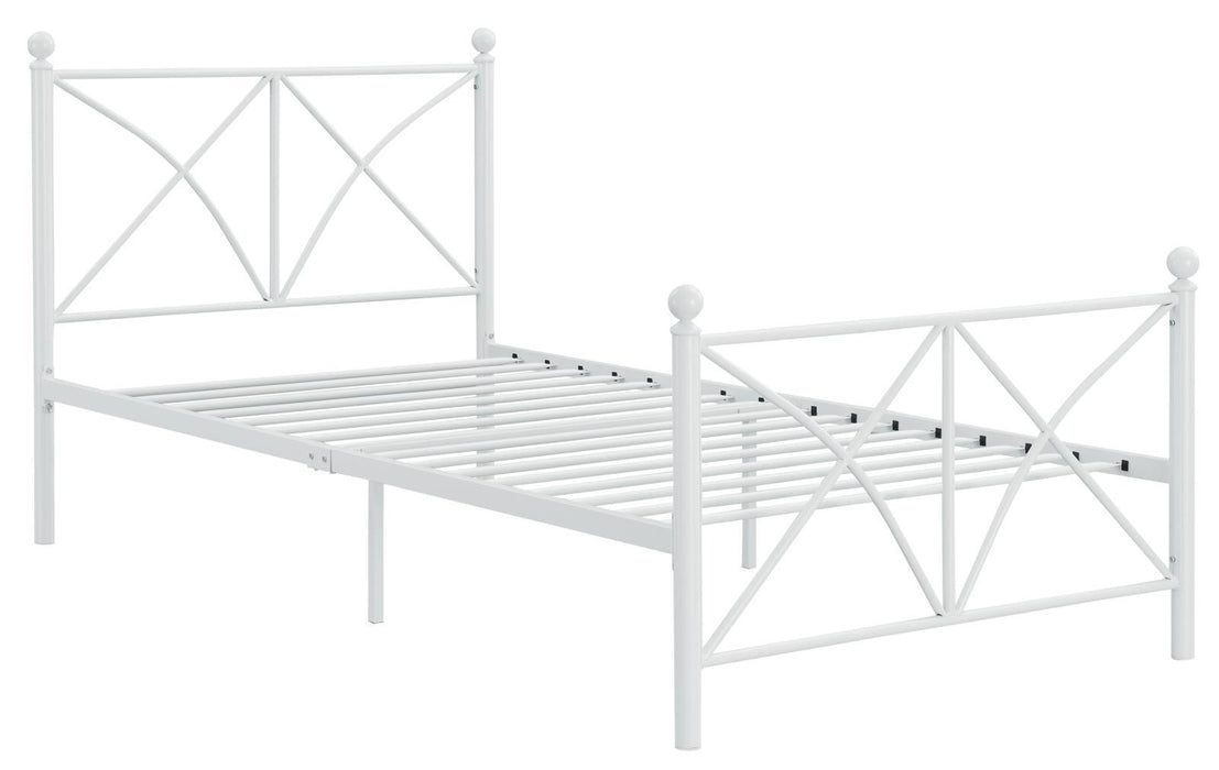 Hart Twin Platform Bed White - Home Gallery Furniture (NV)