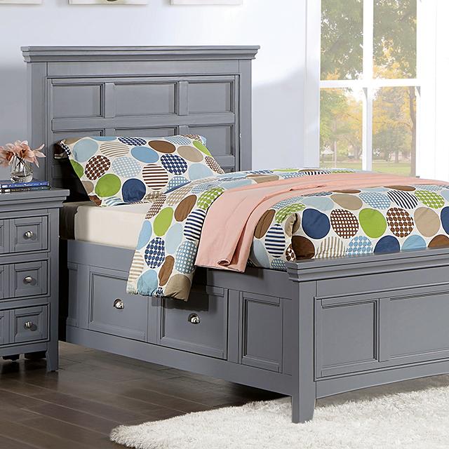 CASTILE Cal.King, E.King, Full, Queen, & Twin Bed, White, Pink, & Grey