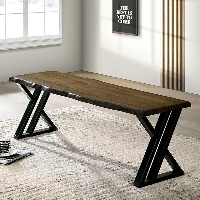 BARBARY Bench, Black/Dark Oak