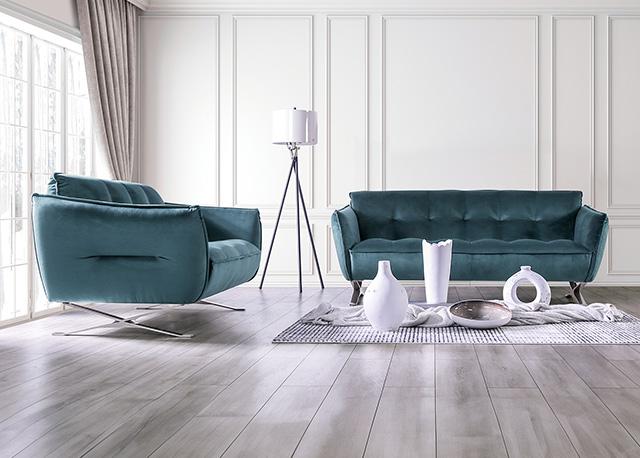 Civellutino Loveseat Teal
