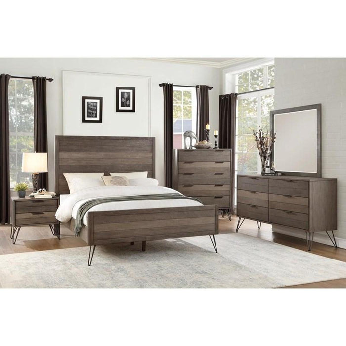 Urbanite Queen Panel Bed in Tri-tone Gray 1604-1*