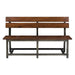 Holverson Bench w/ Back in Rustic Brown 1715-BH image