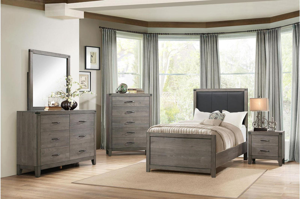 Woodrow Twin Panel Bed in Gray 2042T-1*