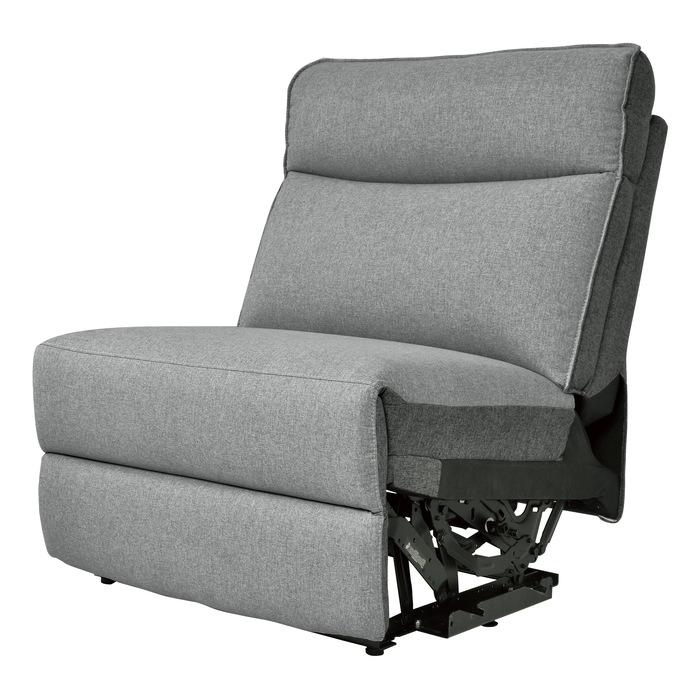 Maroni Power Armless Reclining Chair in Dark Gray/Light Gray 8259-ARPW image