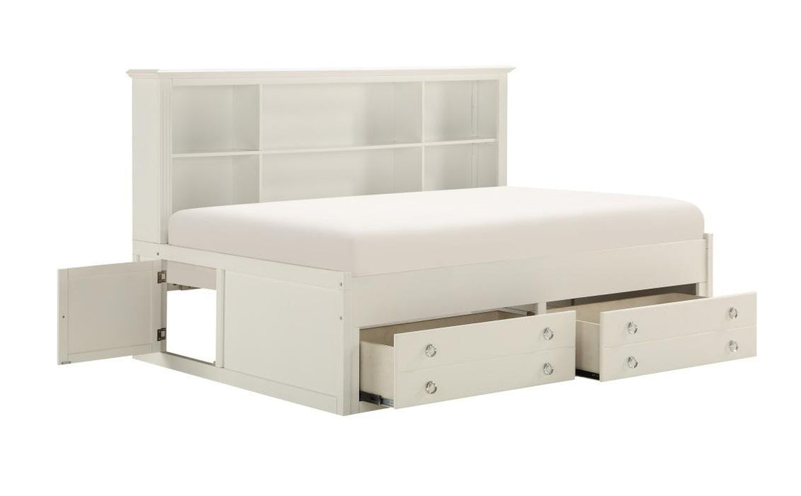 Meghan Full Lounge Storage Bed in White 2058WHPRF-1*