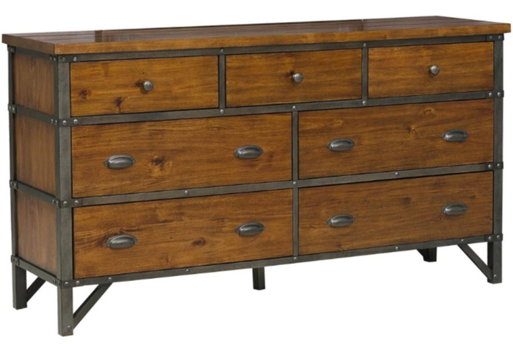 Holverson Dresser in Rustic Brown & Gunmetal 1715-5