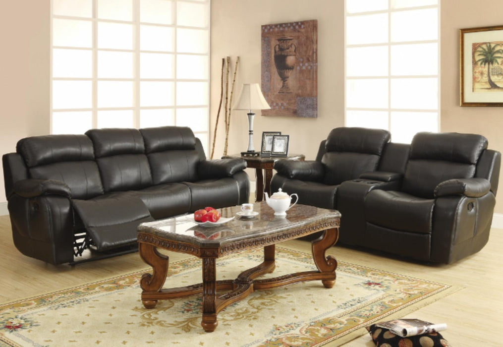 Marille Double Reclining Sofa in Black