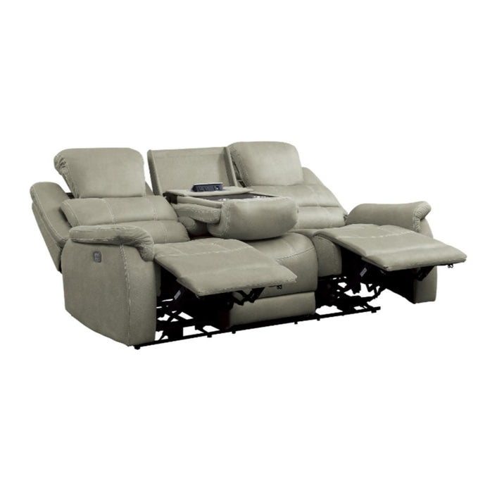 Shola Power Double Reclining Sofa in Gray