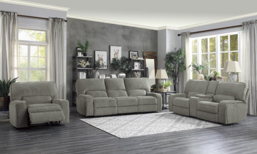 Borneo Power Double Reclining Sofa in Mocha