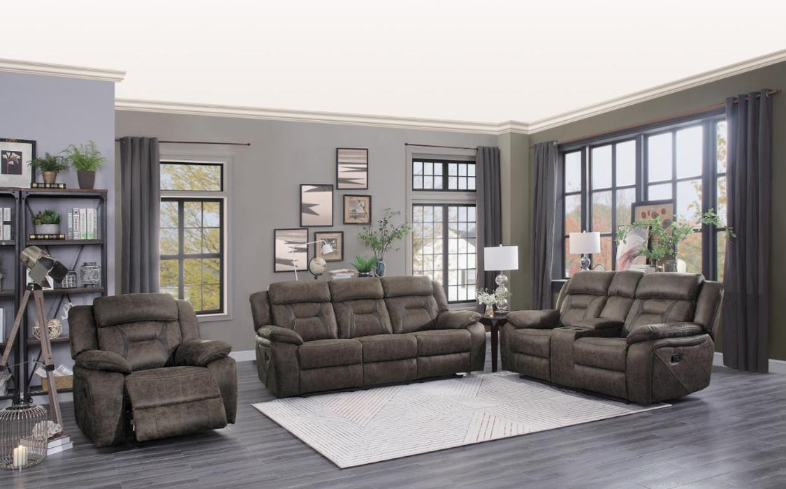 Madrona Double Reclining Sofa in Dark Brown 9989DB-3