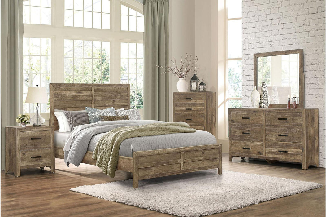 Mandan Full Panel Bed in Weathered Pine 1910F-1*