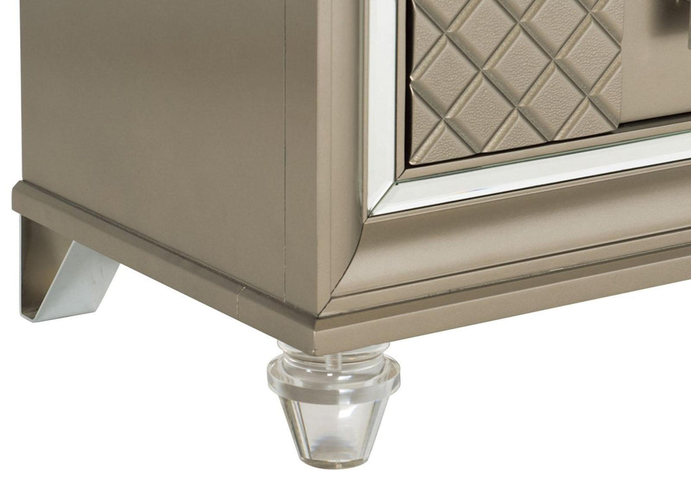 Loudon 2 Drawer Nightstand in Champagne Metallic 1515-4