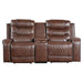 Putnam Power Double Reclining Loveseat in Brown 9405BR-2PW image