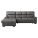 Michigan Sectional with Pull Out Bed and Left Chaise in Dark Gray 9407DG*2LC3R image