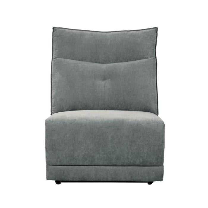 Tesoro Armless Reclining Chair in Dark Gray 9509DG-AR image