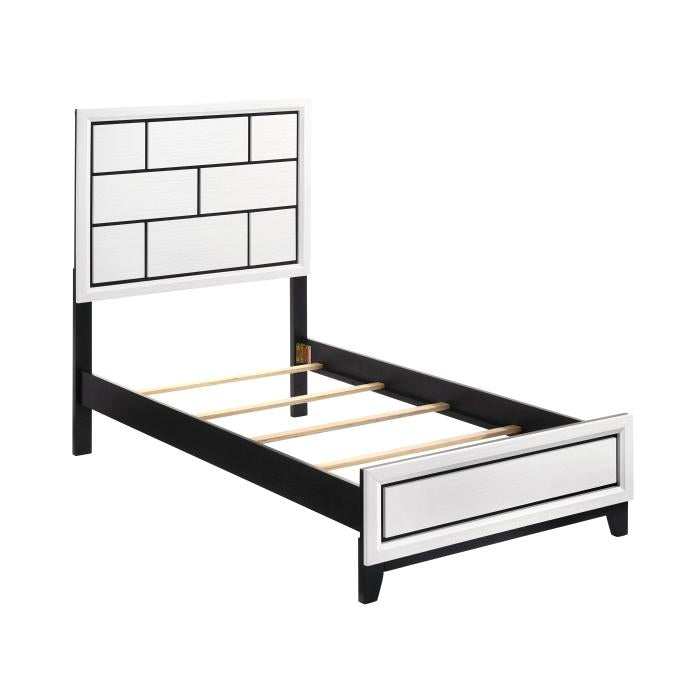 1645WHT-1*-Youth (2) Twin Bed