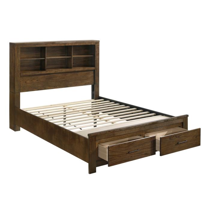 1592K-1CK*-Bedroom (3) California King Platform Bed with Footboard Storage