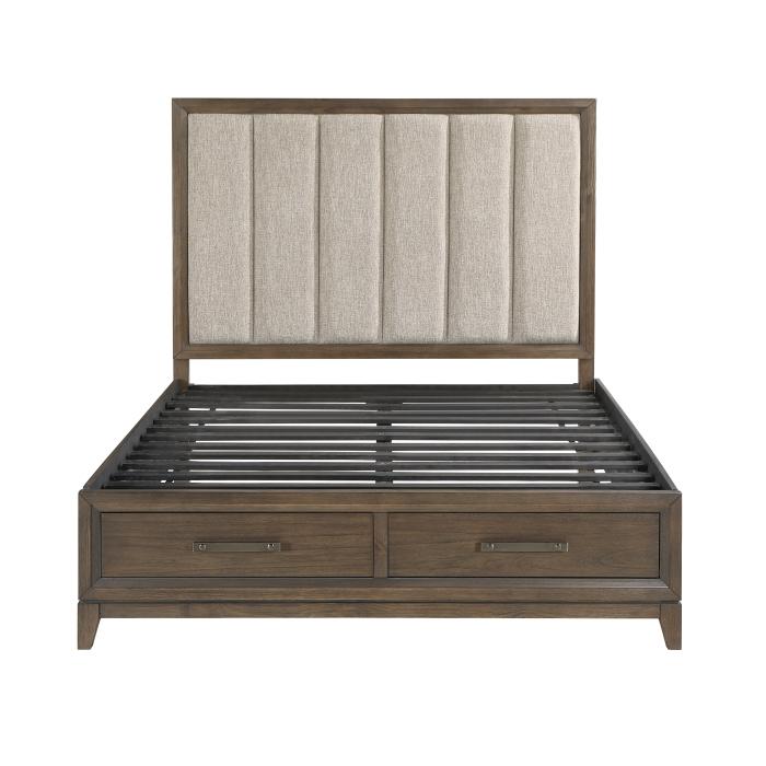 Cambridge (3) California King Platform Bed with Footboard Storage