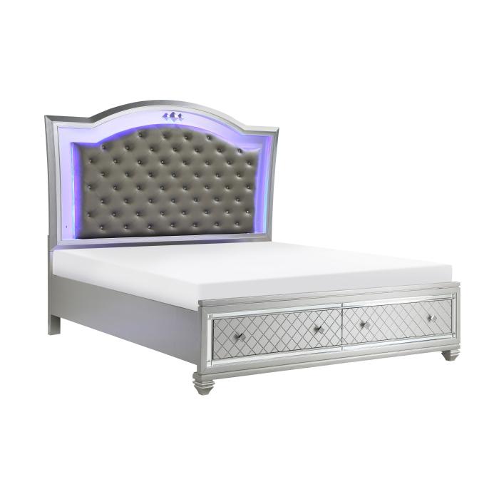 Leesa (3) California King Platform Bed with Footboard Storage