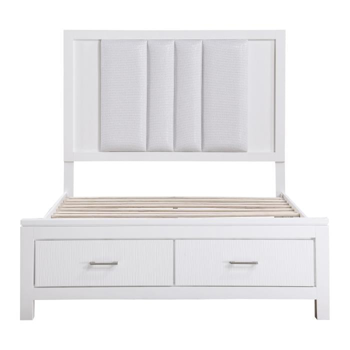 Prism (3) Queen Platform Bed with Footboard Storage