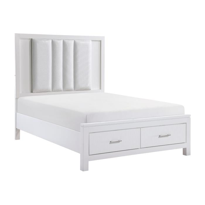 Prism (3) Queen Platform Bed with Footboard Storage