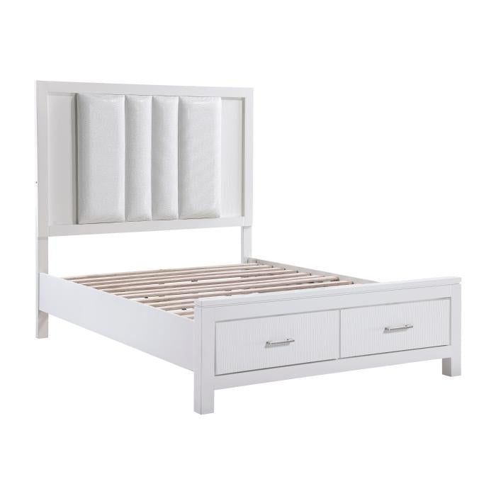 Prism (3) Queen Platform Bed with Footboard Storage