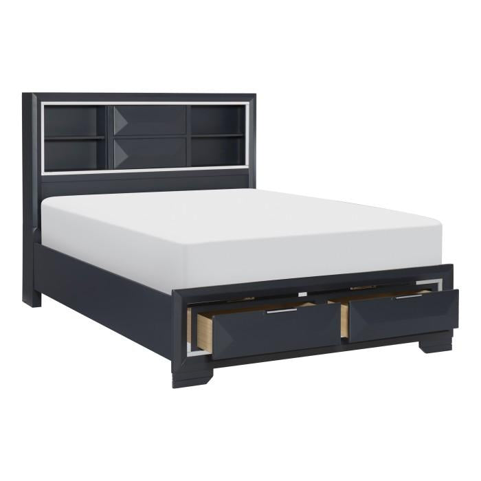 Rosemont (3) Queen Platform Bed with Footboard Storage