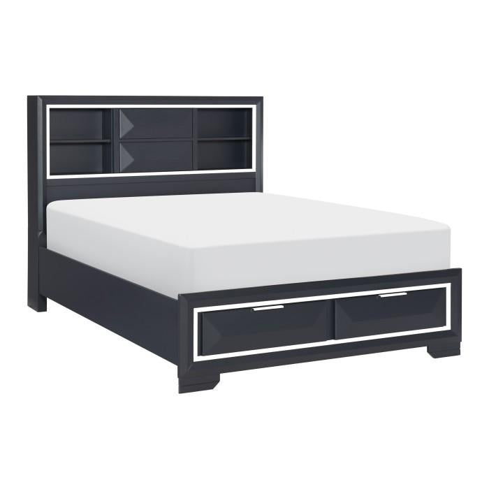 Rosemont (3) Eastern King Platform Bed with Footboard Storage