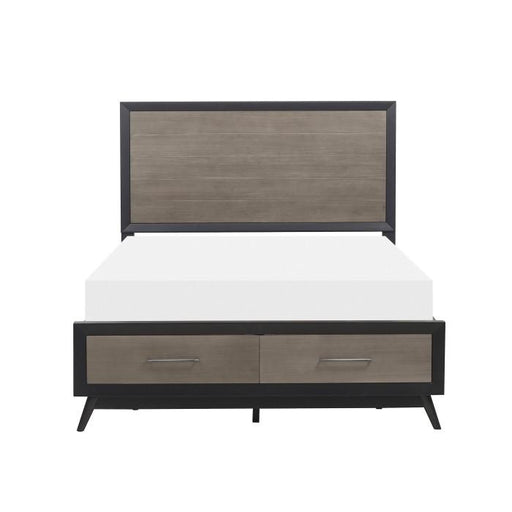 Raku (3)California King Platform Bed with Footboard Storage image