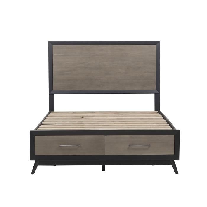 Raku (3)Eastern King Platform Bed with Footboard Storage