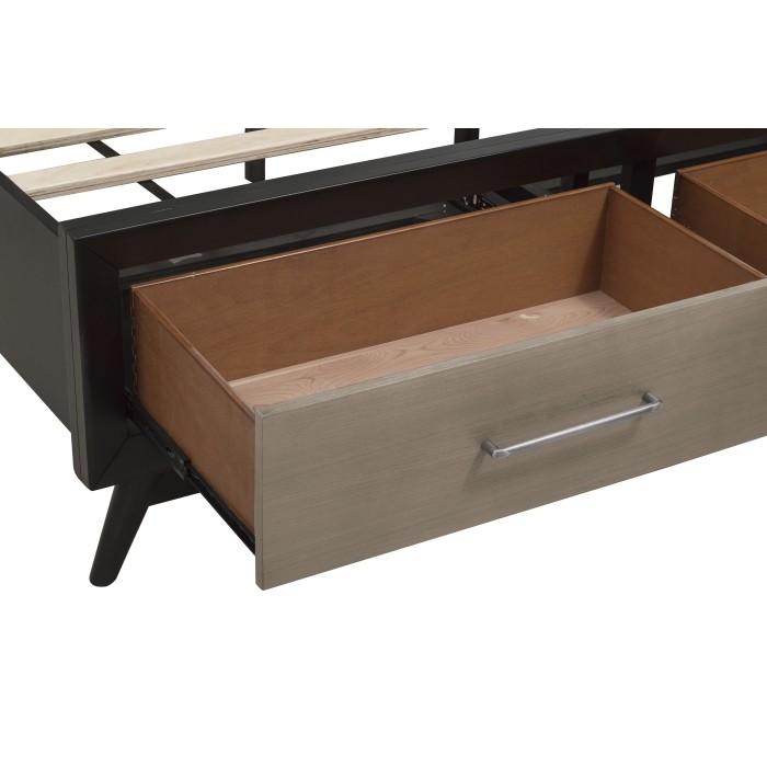 Raku (3)Eastern King Platform Bed with Footboard Storage