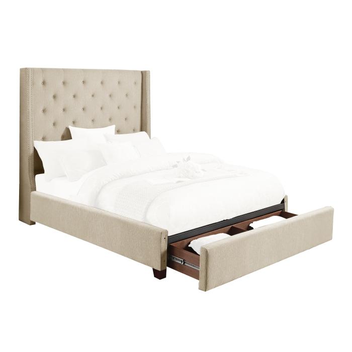 5877KBE-1CKDW* - (3)California King Platform Bed with Storage Footboard image