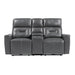 9446GY-2PW - Power Double Reclining Love Seat with Center Console and USB Ports image