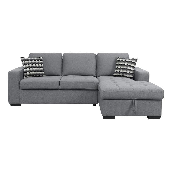 9313GY*22LRC - (2)2-Piece Sectional with Right Chaise and Hidden Storage image