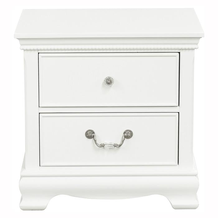 Lucida 2 Drawer Nightstand in White 2039W-4